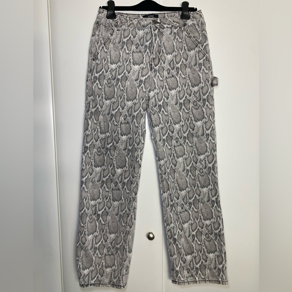 AFRM Gray Patterned Jeans Sz 27
